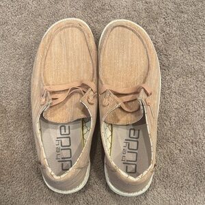 Hey Dude Men's Light Brown Slip-On Loafers